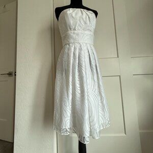 NWT Satin White Strapless Lined Dress by White Horse Black Market, Size 8